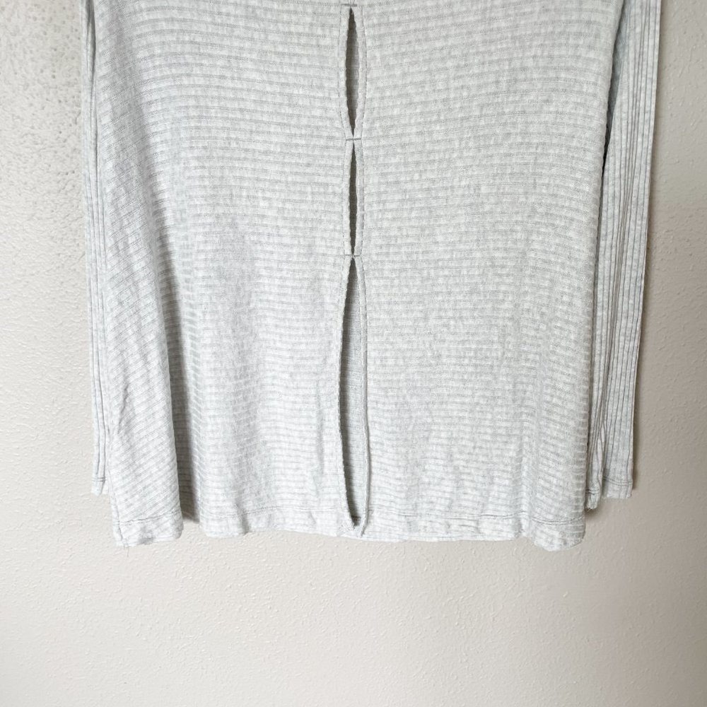 We The Free Grey Ribbed Lover Split Back Tunic - Picture 6 of 9
